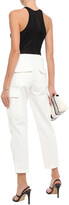 Thumbnail for your product : RE/DONE Cropped Cotton-gabardine Tapered Pants