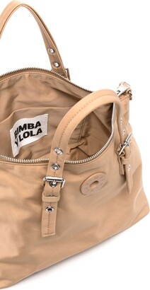 Bimba Y Lola Engraved logo-plaque Detail Crossbody Bag - Neutrals