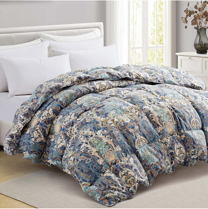 UNIKOME Paisley Floral Goose Down Feather Duvet Comforter Insert