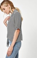 Thumbnail for your product : La Hearts Tie Front Button Down Top
