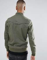 Thumbnail for your product : Pretty Green Cotton Harrington Jacket With Printed Paisley Lining In Green