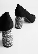 Thumbnail for your product : And other stories Embellished Heel Pointed Suede Pumps