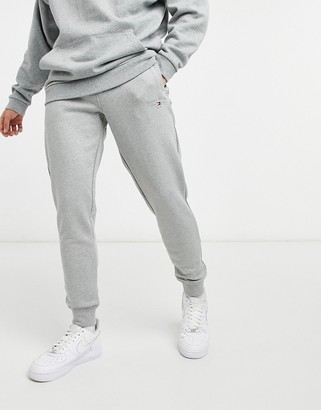 Tommy Hilfiger printed logo cuffed joggers in medium grey heather -  ShopStyle Trousers