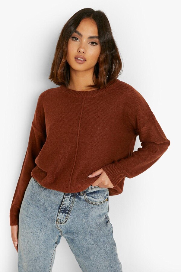 oversized swirl knit jumper glassons