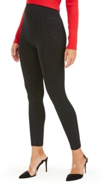 INC International Concepts Seamless Embossed Animal-Print Leggings, Created for Macy's