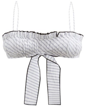 white ruffle bralette