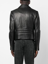 Thumbnail for your product : Balmain Zip-Up Leather Jacket