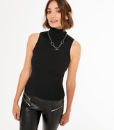 Thumbnail for your product : New Look Ribbed Knit Sleeveless High Neck Top