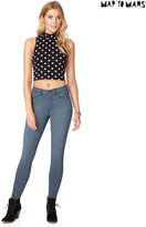 Thumbnail for your product : Aeropostale Map To Mars Sleeveless Polka Dot Crop Top