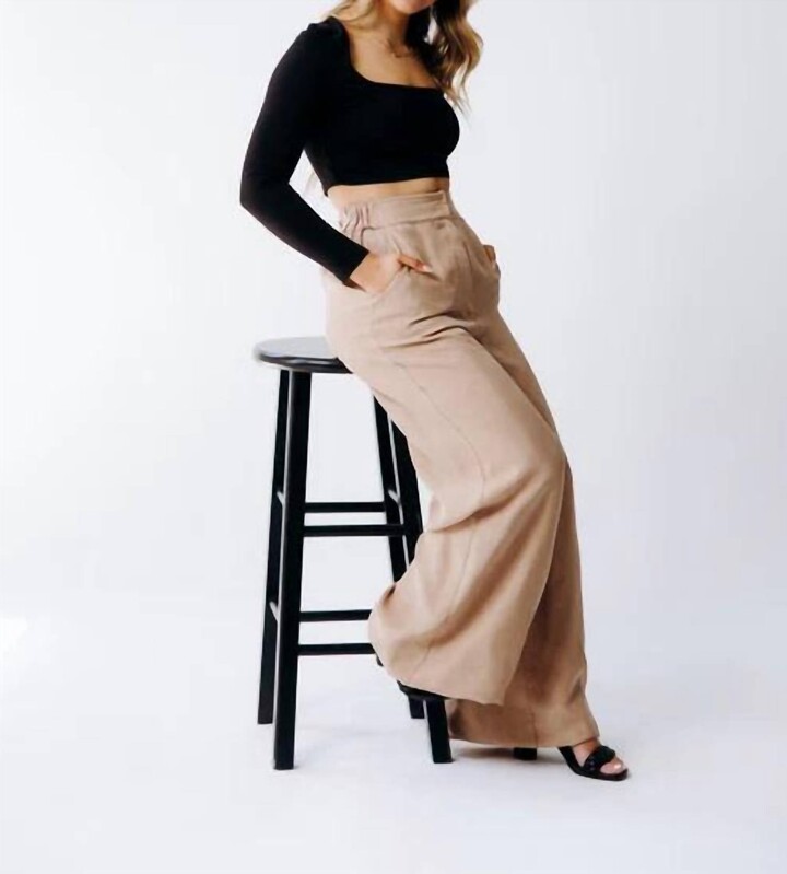 Margo Paige Margo Wide-Leg Pant In Tan