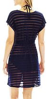 Thumbnail for your product : Porto Cruz Popcorn-Texture Striped Cover-Up Dress