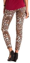 Thumbnail for your product : Charlotte Russe Cotton Leopard Print Leggings