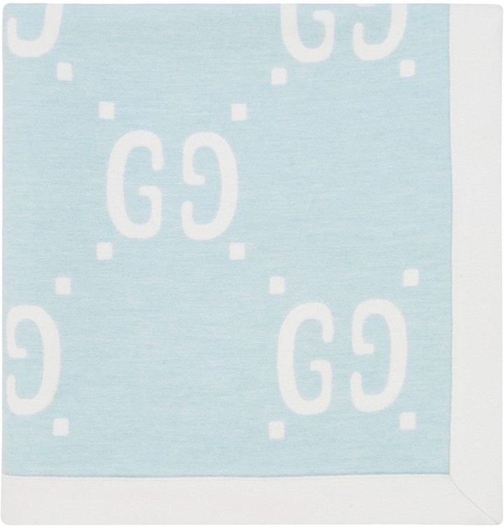gg pattern wool baby blanket