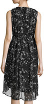 Thumbnail for your product : Dex Star-Print Pleated & Ruffled Dress, Black/White