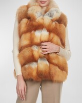 Thumbnail for your product : Gorski Chevron Fox Fur Vest - 24"