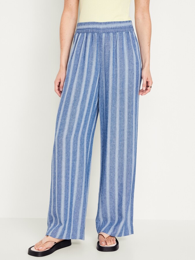 Old Navy Women's Blue Wide-Leg Pants with Cash Back