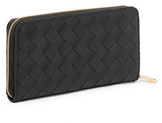 Bottega Veneta Zip-Around Leather Wallet