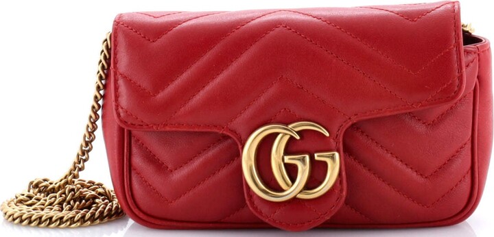 Gucci GG Marmont Flap Bag Matelasse Leather Super Mini