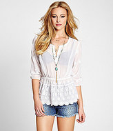 Thumbnail for your product : GUESS Peasant Top
