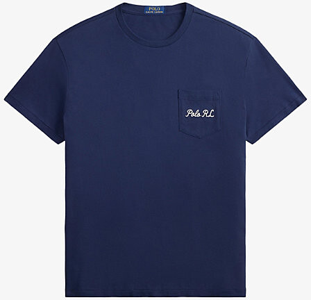 Polo Ralph Lauren Mens Newport Navy Bear Branded Short-Sleeved Cotton-Jersey T-Shirt Xxl