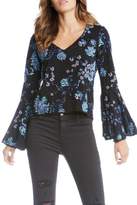 Thumbnail for your product : Fifteen-Twenty Fifteen Twenty Blue Embroidered Top