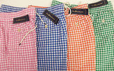Thumbnail for your product : Polo Ralph Lauren Nwt Traveler Gingham Plaid Swim Trunks  Pink Green Orange Blue
