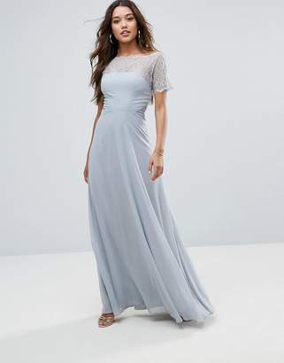 ASOS DESIGN Lace Insert Paneled Maxi Dress