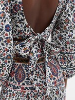 Thumbnail for your product : BOTEH Verbena Puff-sleeve Printed Linen-blend Top