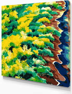 Dakota Fields Watercolor Landscape 12 Brown Canvas Wall Art