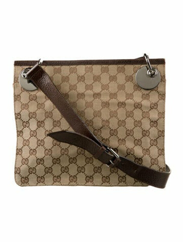 Gucci GG Canvas Eclipse Messenger Bag Silver ShopStyle