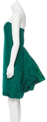 Oscar de la Renta Silk Strapless Dress