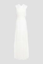 Thumbnail for your product : Ulla Johnson Freesia Tiered Twist-back Silk-crepon Maxi Dress