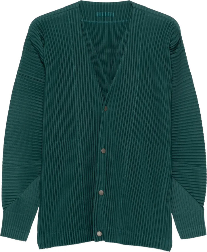 Homme Plissé Issey Miyake pleated V-neck cardigan