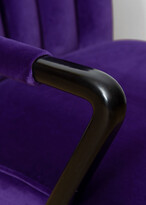 Thumbnail for your product : Paul Smith Scalloped Back Italian Armchairs With Purple Velvet Upholstery, 1940s - Set of Two