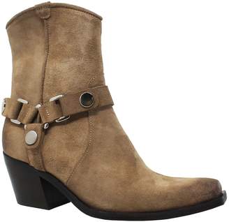 Charles by Charles David Charles David Chunky Heel Strap Leather Booties- Polo