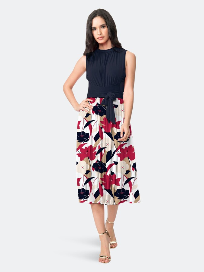 leota mindy shirred midi dress