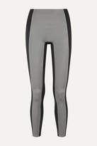 Thumbnail for your product : Reebok x Victoria Beckham Two-tone Metallic Stretch Leggings