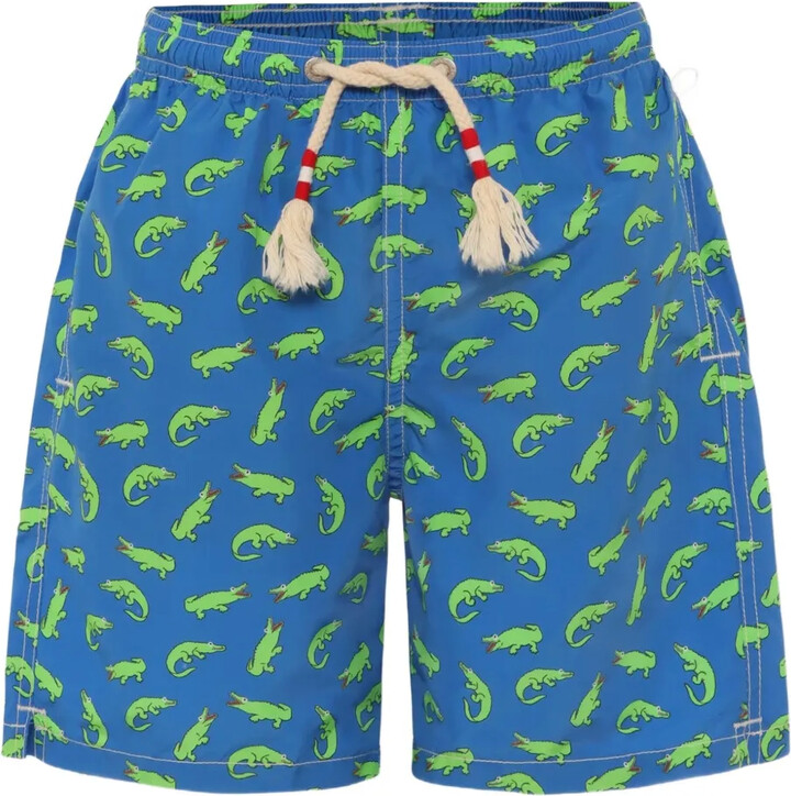 MC2 Saint Barth Kids Crocodile-Print Swim Shorts