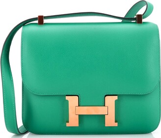Hermès Exceptional Hermes Constance shoulder bag 23 in Hazelnut