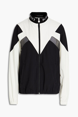 Perfect Moment Two-tone mesh-paneled shell track jacket