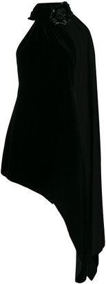 Saint Laurent asymmetrical dress with scarf
