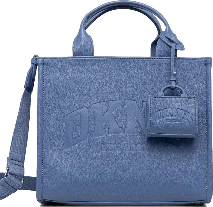 DKNY Logo-Embossed Charm Tote Bag