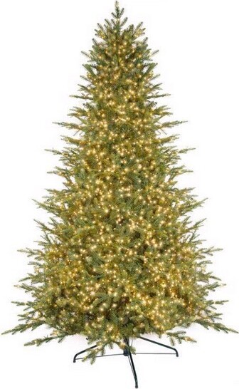 Holiday Bright Lights HolidayBrightLightsChristmasTree,FullLED2250ctEmeraldPineSparkleColorChanging-7-1/2ft.