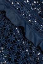 Thumbnail for your product : Self-Portrait Satin-trimmed Lace Top