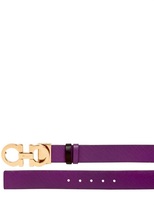 Thumbnail for your product : Ferragamo 25mm Saffiano Leather Reversible Belt