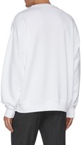 Thumbnail for your product : Acne Studios Iridescent Face Patch Oversize Cotton Sweatshirt