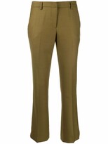 Thumbnail for your product : Pt01 Cropped Flared-Leg Trousers