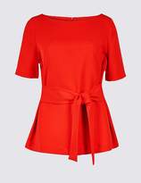 Thumbnail for your product : Marks and Spencer Round Neck Half Sleeve Blouse