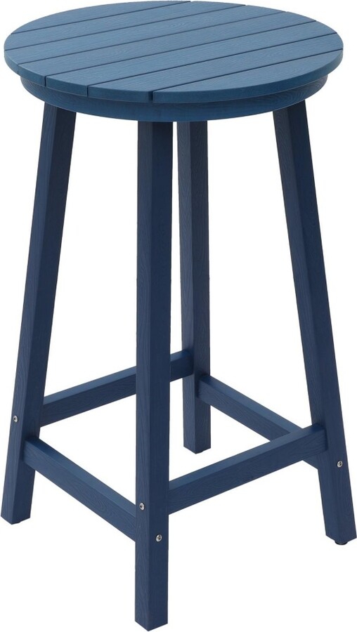 Boyel Living Outdoor Bar Table Bistro Table Round Table High Top Table Pub Table Outdoor Bistro Table Cocktail Table for Paito Lawn Garden, Blue