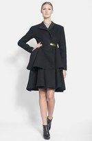 Thumbnail for your product : Lanvin Ruffled Double Face Cotton & Wool Coat